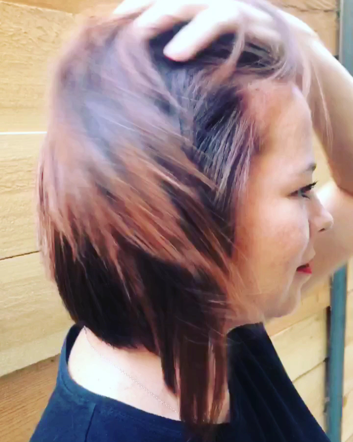 Resultado de color y corte en M Madrid Estilistas